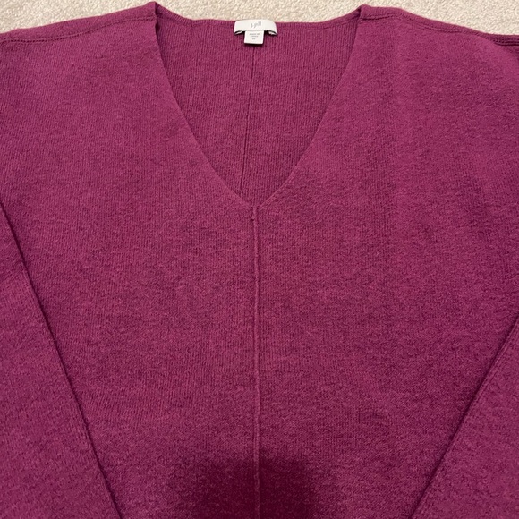 Lush Raspberry V-Neck Sweater - Picture 3 of 6